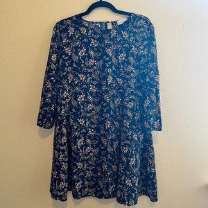 Altar’d State Paisley Shift Dress 3/4 Sleeve